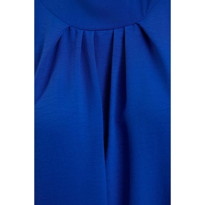 Fashion Style Relaxed Crew Neck Maxi Length Hijab Comfortable Cut Balloon Sleeve Aerobin Woven Dress