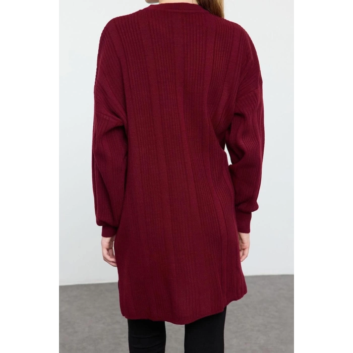 Style Modern Women Long Low Sleeve Crew Neck Hijab Knitwear Tunic Sweater