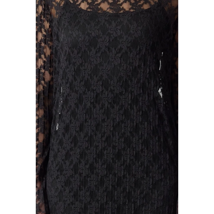 Fashion Style Fitted Boat Neck Midi Length Bodycon Lace Chic Evening Dress