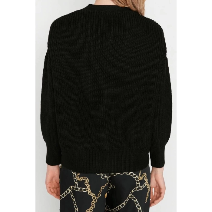 Kadın Modern Tarz Oversize V Yaka Regular Triko Hırka