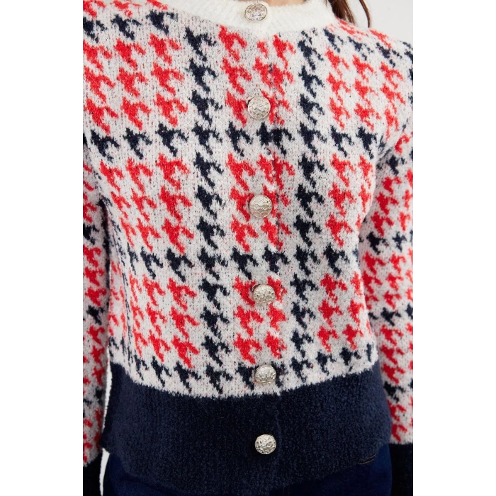 Womens Modern Style Regular Crew Neck Regular Knitwear Cardigan