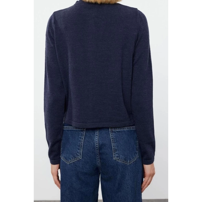 Womens Modern Style Slim Crew Neck Regular Knitwear Cardigan