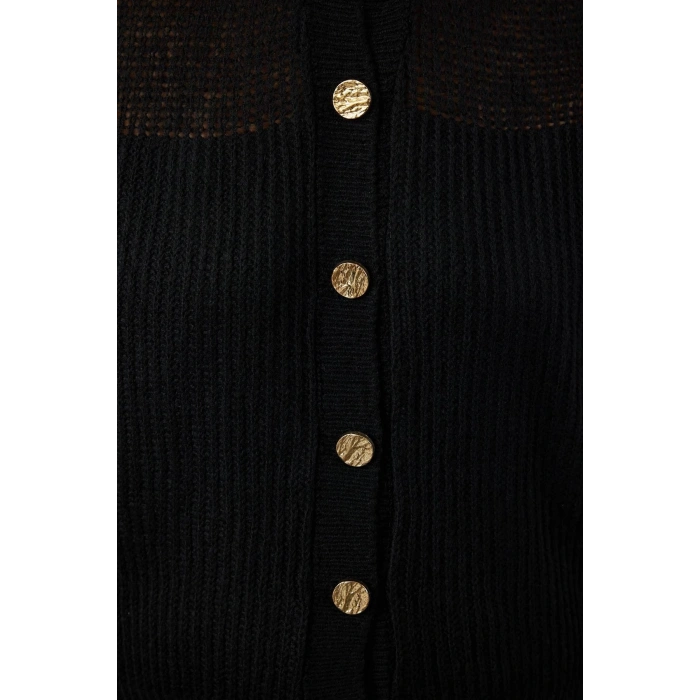 Womens Modern Style Regular Crew Neck Crop Knitwear Cardigan