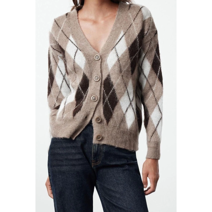 Womens Modern Style Regular V Neck Regular Knitwear Cardigan