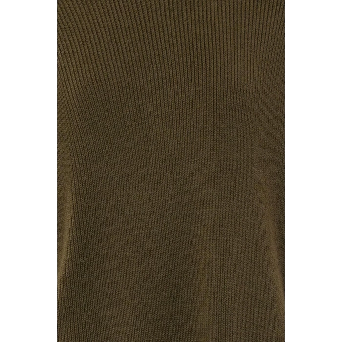 Womens Modern Style Comfortable Long Crew Neck Plain Sleeve Regular Knit Sweater