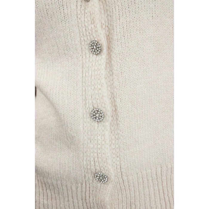 Womens Modern Style Casual Long Crew Neck Plain Sleeve Regular Knitwear Cardigan