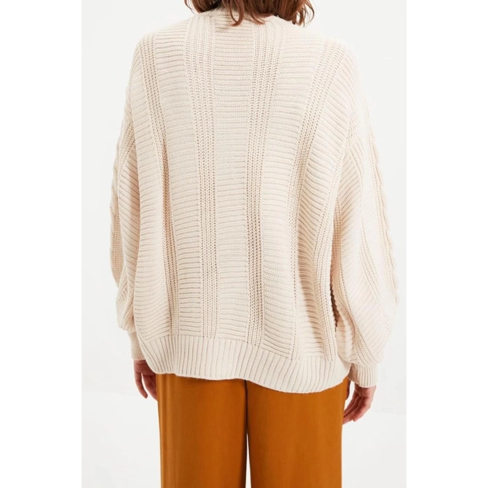 Women Modern Style Casual Long V Neck Hair Knit Sleeve Regular Knitwear Cardigan