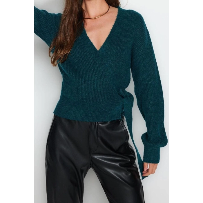 Womens Modern Style Comfortable Long V Neck Plain Sleeve Regular Knitwear Cardigan