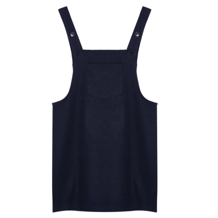 Fashion Style Regular Square Collar Mini Length Vest Woven Dress
