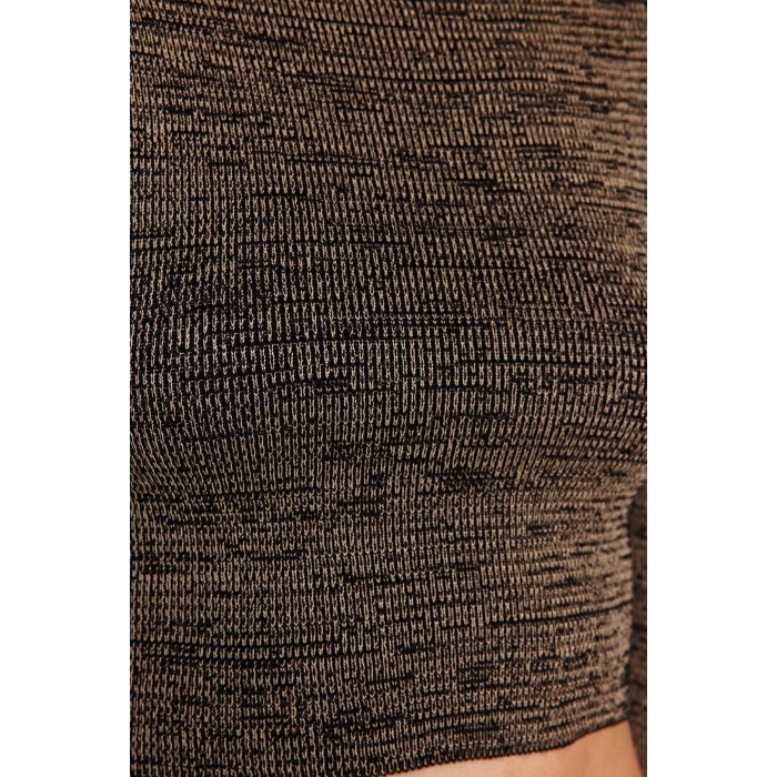 Stil Modern Kadın Crop Standart Kol Bisiklet Yaka Süper Triko Kazak