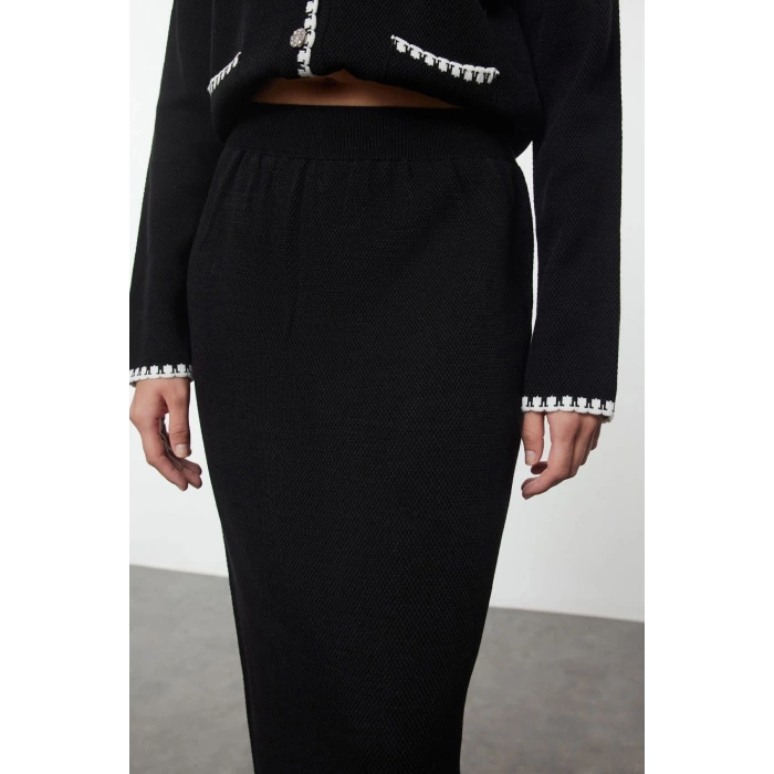 Style Women Modern Fashion Normal Waist Straight Leg V Neck V Neck Knitwear Top-Bottom Set