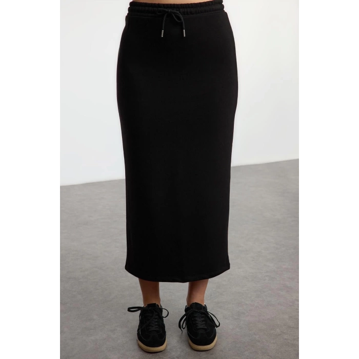 Style Women Modern Normal Waist Straight Leg Oversize Wide Pattern Long Thick Knitted Bottom-Top Set
