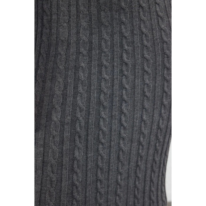 Fashion Style Regular V Neck Maxi Length Knitwear Hair Knit Basic Dress