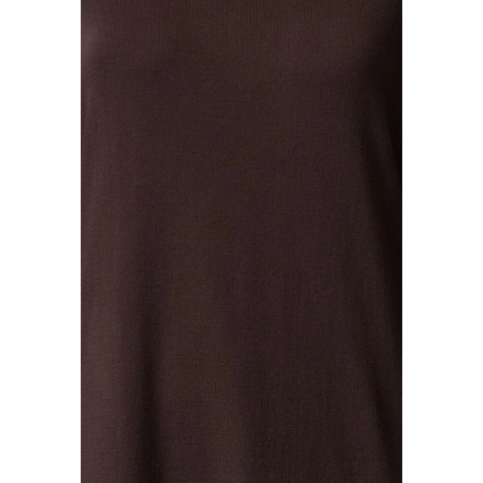 Fashion Style Regular Crew Neck Mini Length Knitwear Basic Cotton Dress
