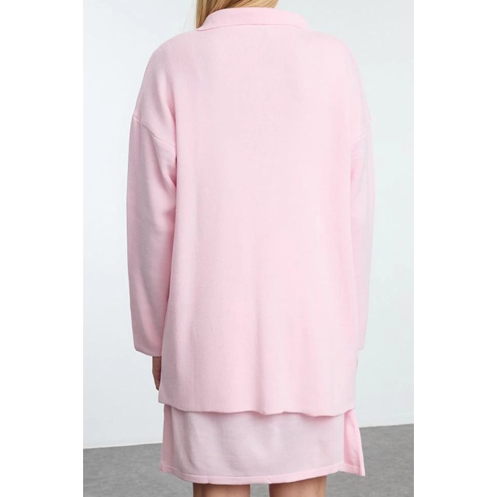 Fashion Style Regular Polo Neck Mini Length Knitwear Basic Dress