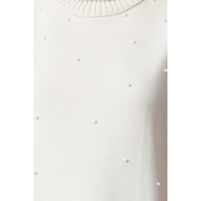 Fashion Style Regular Turtleneck Mini Length Knitwear Sleeveless Dress