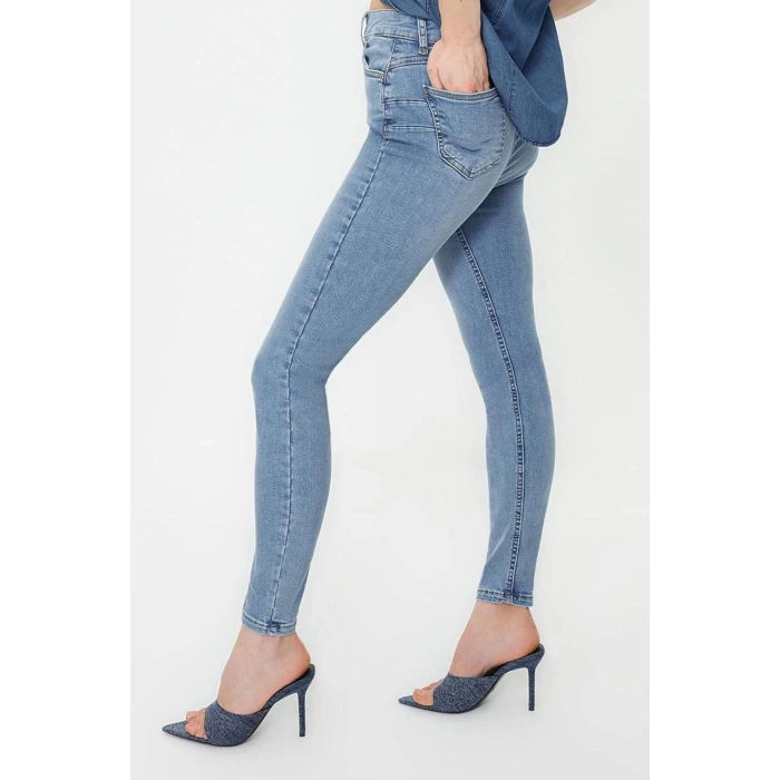 Style Women Fashion Denim Jeans Pants Regular Skinny Leg High Waist Skinny Jeans