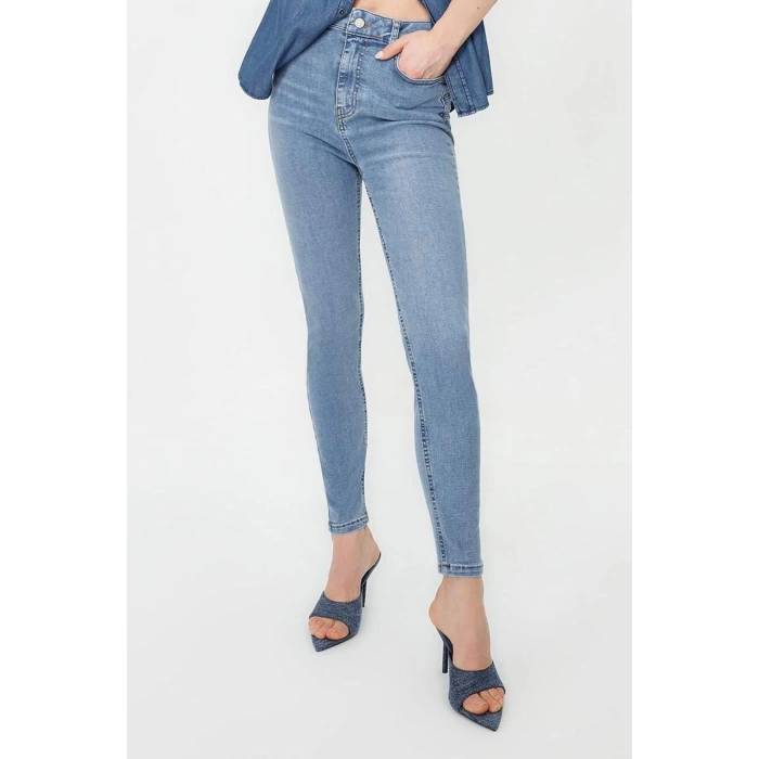 Style Women Fashion Denim Jeans Pants Regular Skinny Leg High Waist Skinny Jeans