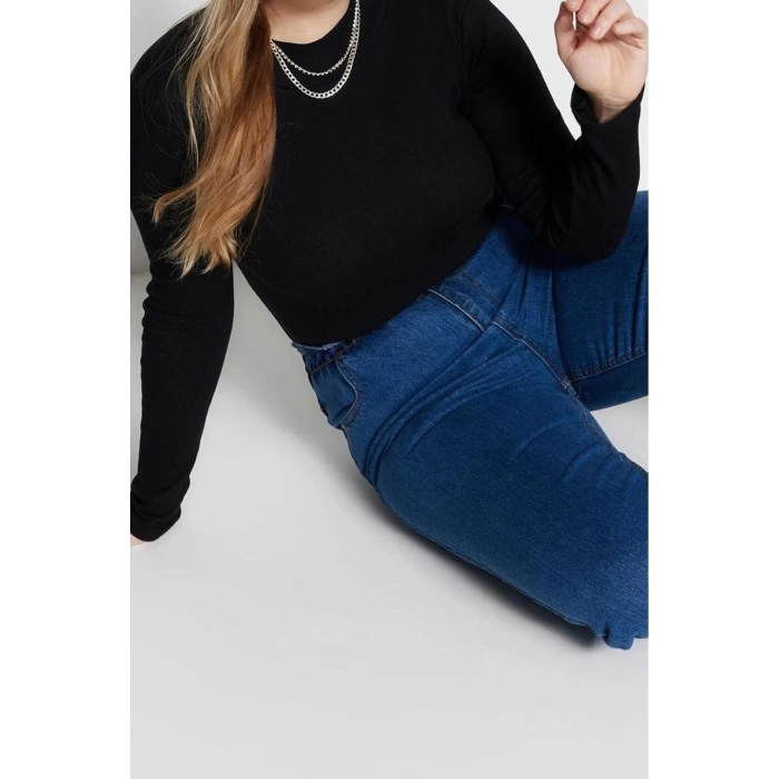 Fashion Plus Size Stand Collar Knitted Fit Plain Pattern Casual Daily Regular Long Sleeve Blouse