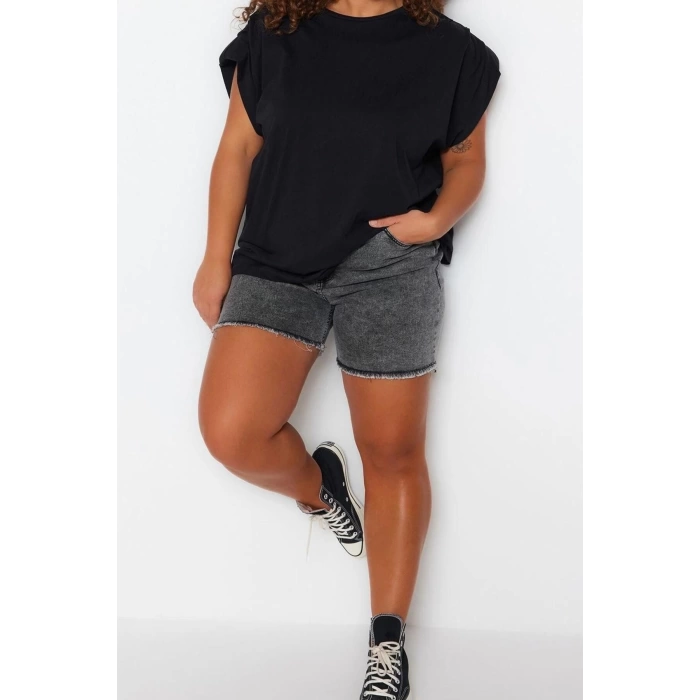 Fashion Plus Size Crew Neck Knitted Relaxed Plain Pattern Casual Daily Regular Sleeveless Blouse
