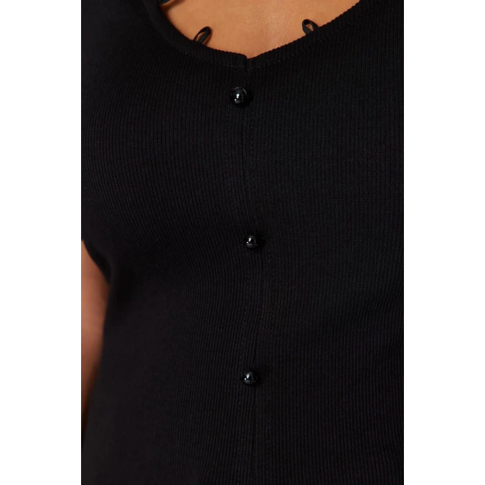 Fashion Plus Size V Neck Knitted Fit Plain Pattern Casual Daily Regular Three Quarter Sleeve Blouse