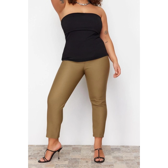 Fashion Plus Size Boat Neck Knitted Fit Plain Pattern Casual Daily Regular Sleeveless Blouse