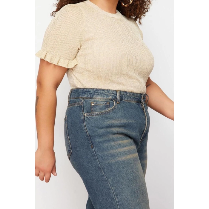 Fashion Plus Size Crew Neck Knitwear Fit Galaxy Pattern Casual Daily Regular Short Sleeve Blouse