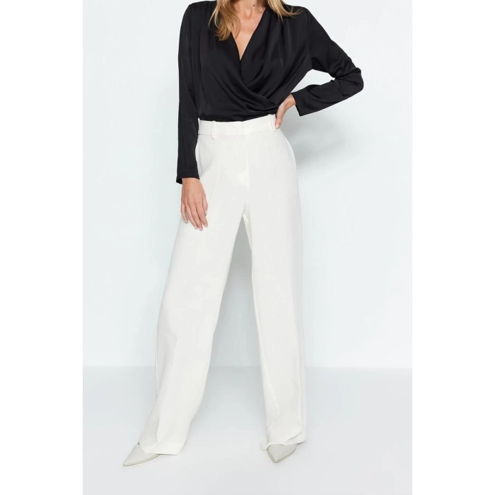 Fashion Double Breasted Woven Regular Plain Pattern Casual Daily Regular Long Sleeve Blouse