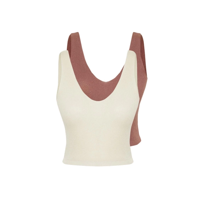 Fashion V Neck Knitwear Regular Plain Pattern Casual Daily Regular Strappy Sleeve Blouse
