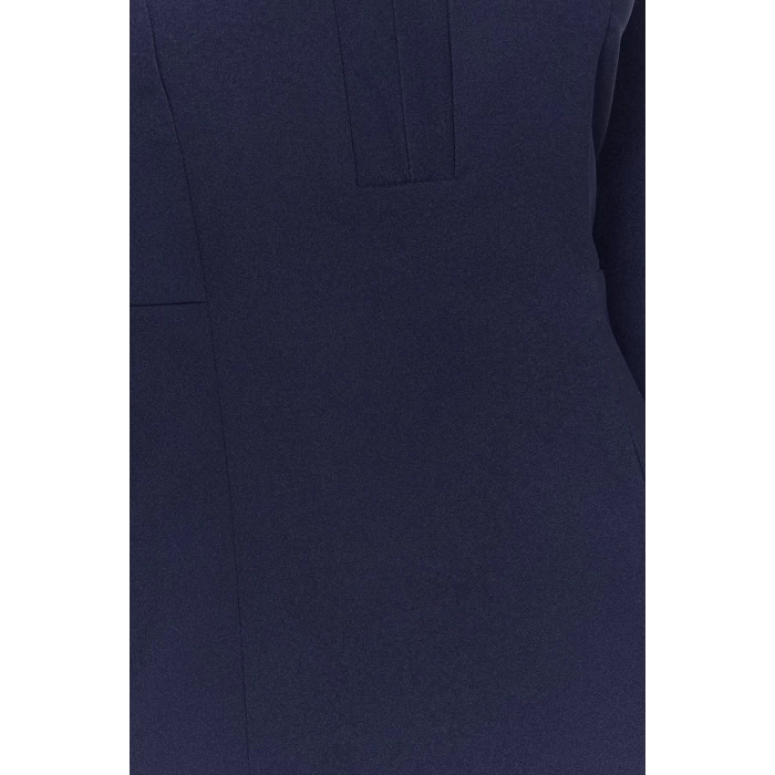 Moda Regular Gündüz Gece Finike Dokuma V Yaka Uzun Kol A-Line Mini Boy Elbise
