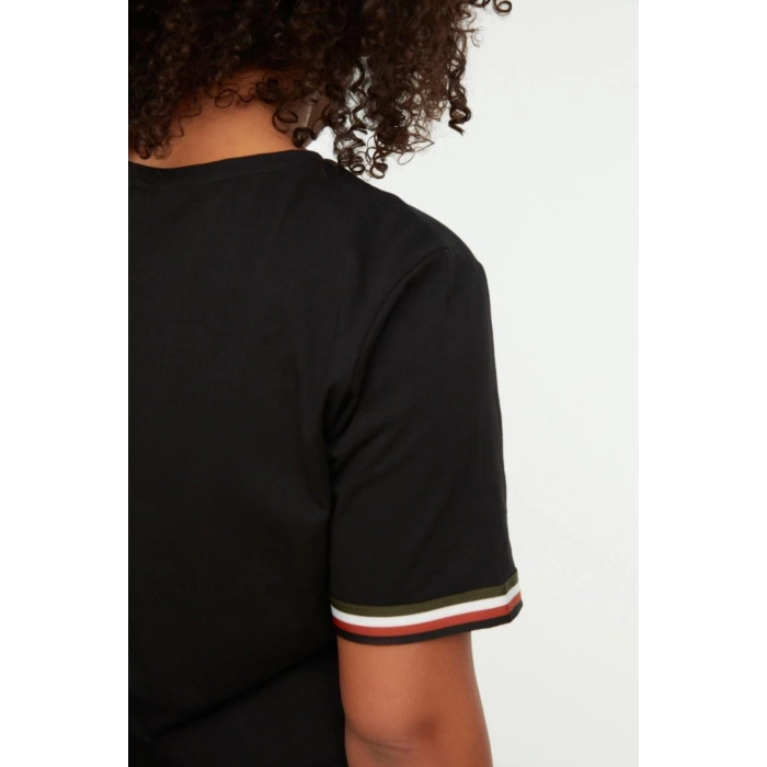 Moda Slim Casual Günlük Süprem Örme V Yaka Kısa Kol Shift Midi Boy Büyük Beden Elbise