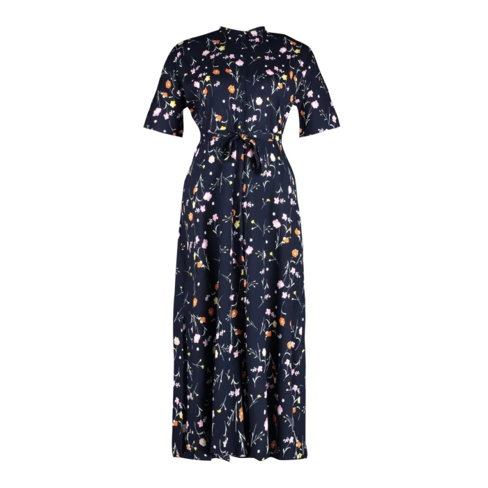 Fashion Comfortable Casual Daily Viscose Woven Shirt Collar Short Sleeve A-Line Maxi Length Plus Size Dress