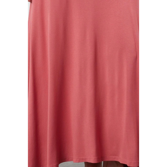 Fashion Regular Beach Daily Jersey Knitted V Neck Strappy Sleeve Shift Maxi Length Dress