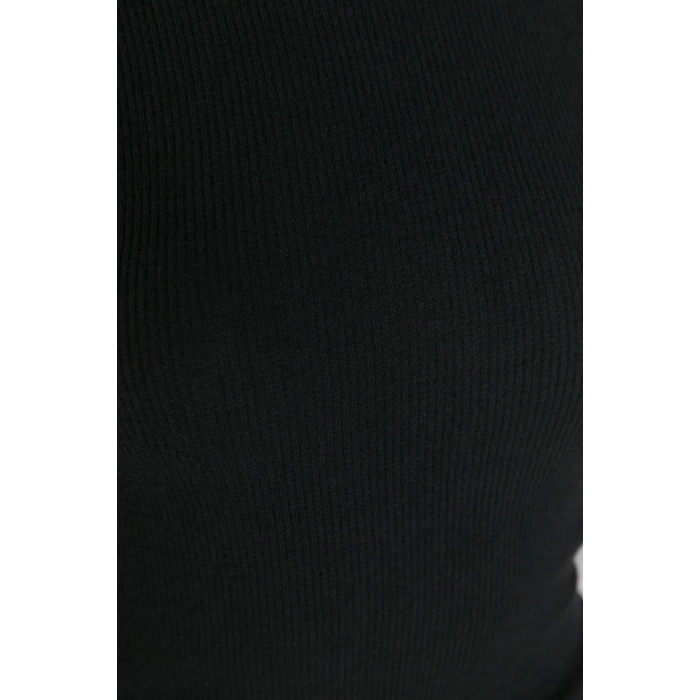 Fashion Slim Casual Daily Regenerated Camisole Knitted Stand Collar Long Sleeve Bodycon Mini Length Dress