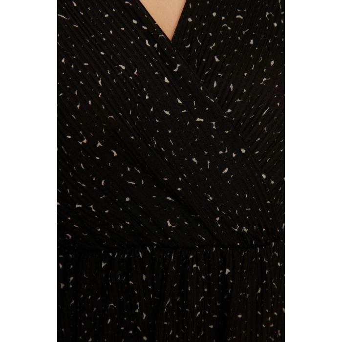 Fashion Regular Casual Daily Polyester Camisole Knitted Double Breasted Three Quarter Sleeve Skater Mini Length Dress