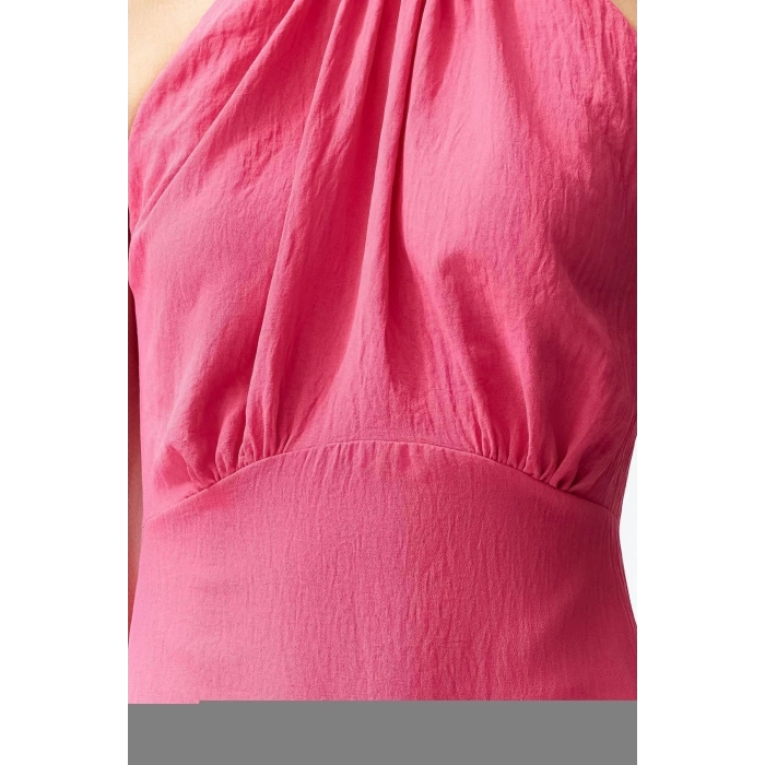Fashion Regular Day Night Aerobin Woven Halter Neck Sleeveless Sleeve A-Line Mini Length Dress