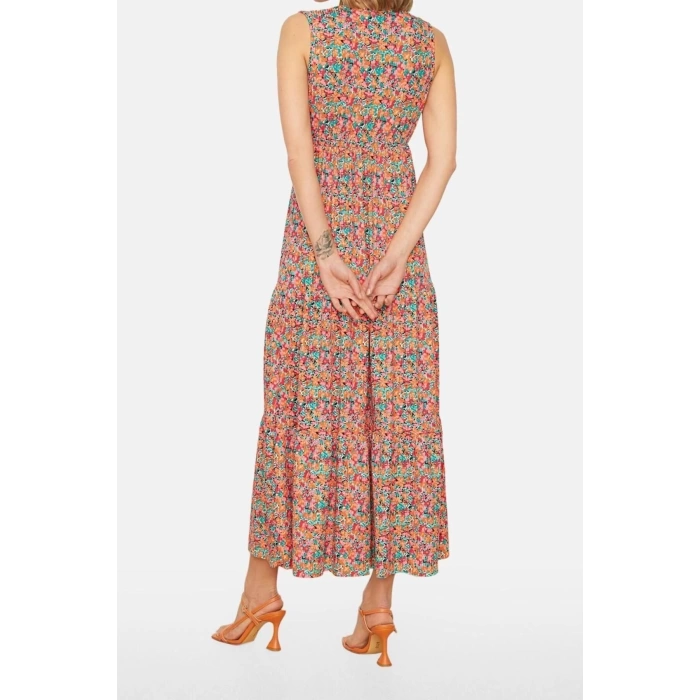 Fashion Regular Casual Daily Polyester Camisole Knitted V Neck Sleeveless Sleeve A-Line Maxi Length Dress