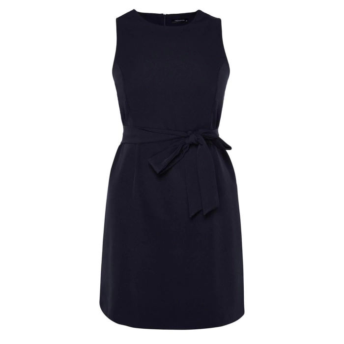 Fashion Comfortable Casual Daily Crepe Woven Crew Neck Strappy Sleeve A-Line Midi Length Plus Size Dress