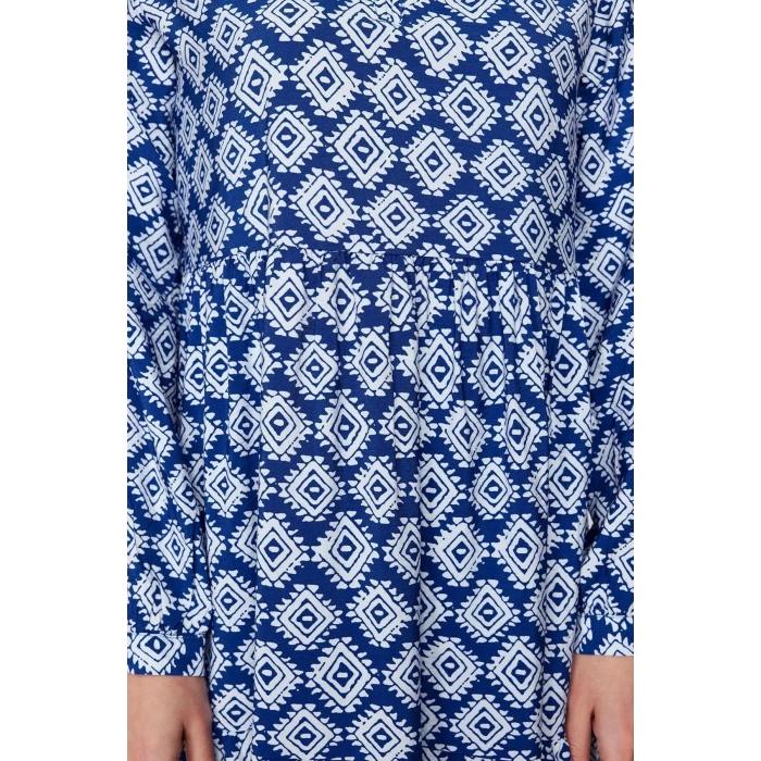 Moda Regular Casual Daily Lilyum Woven Shirt Collar Long Sleeve A-Line Maxi Length Hijab Dress