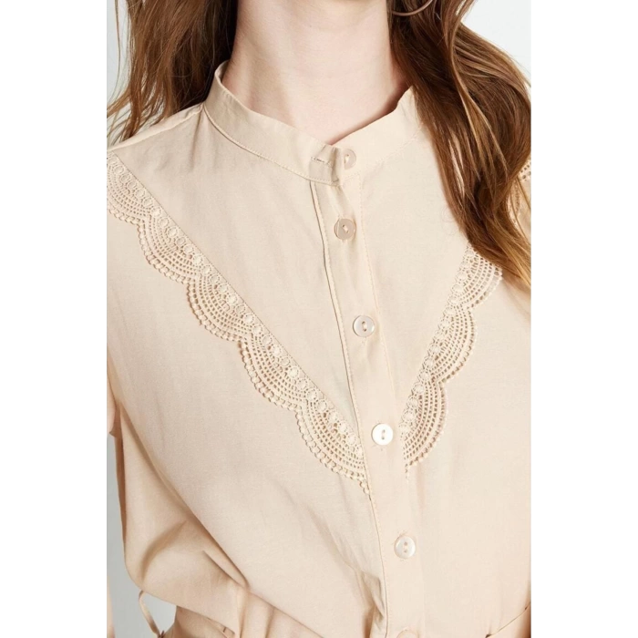 Fashion Regular Casual Daily Terrycotton Woven Crew Neck Long Sleeve A-Line Maxi Length Hijab Dress