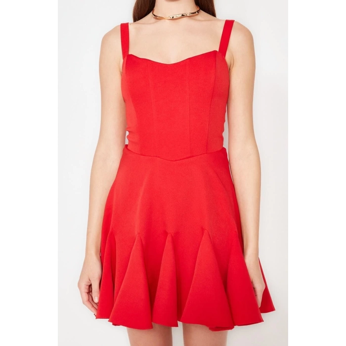 Fashion Regular Beach Daily Brode Woven Halter Neck Long Sleeve Shift Mini Length Dress