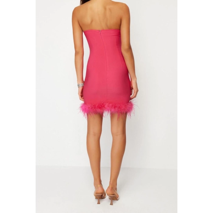Fashion Fit Graduation Prom Finike Woven Halter Neck Sleeveless Sleeve Bodycone Mini Length Dress