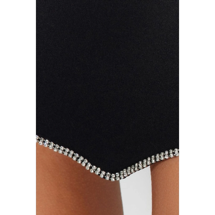 Fashion Fit Graduation Prom Finike Woven Heart Neck Strap Sleeve Bodycone Mini Length Dress