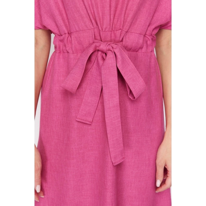 Fashion Regular Casual Daily Aerobin Woven V Neck Short Sleeve A-Line Midi Length Dress