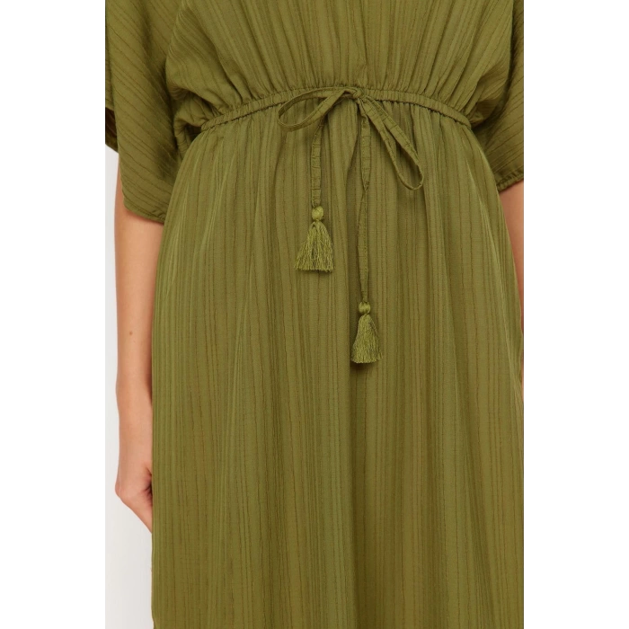 Fashion Wrap Graduation Prom Finike Woven Heart Neck Strap Sleeve Wrap Mini Length Dress