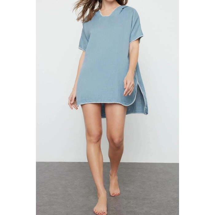 Moda Slim Casual Günlük Kalın Sandy Örme Dik Yaka Kolsuz Kol Bodycone Maxi Boy Elbise
