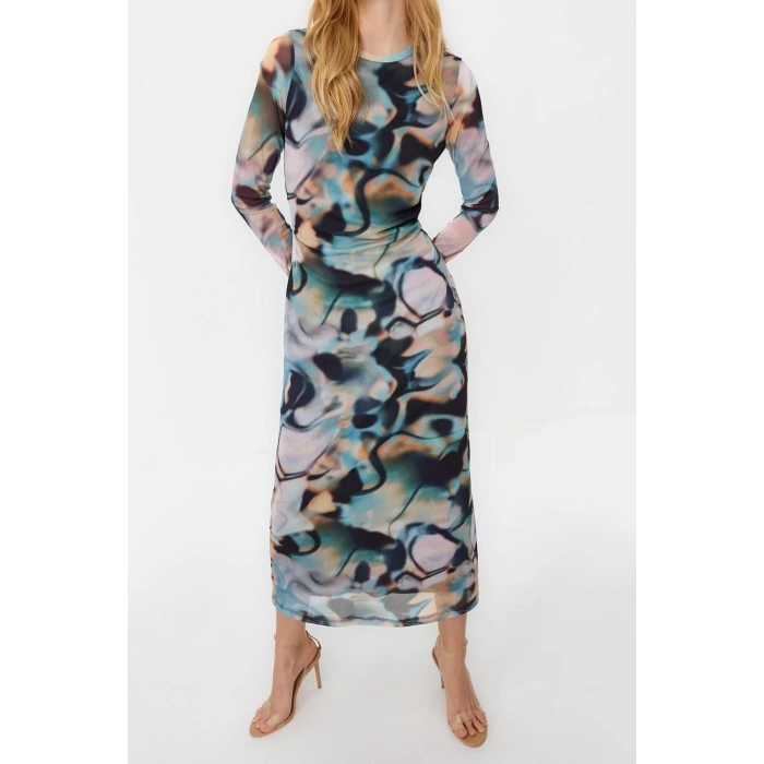 Fashion Fit Wedding Nikah Finike Woven Square Neck Strappy Sleeve Bodycone Mini Length Dress