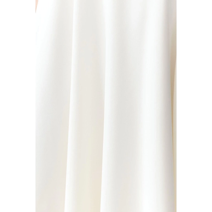 Fashion Fit Wedding Nikah Finike Woven Strapless Sleeveless Sleeve Skater Midi Length Dress