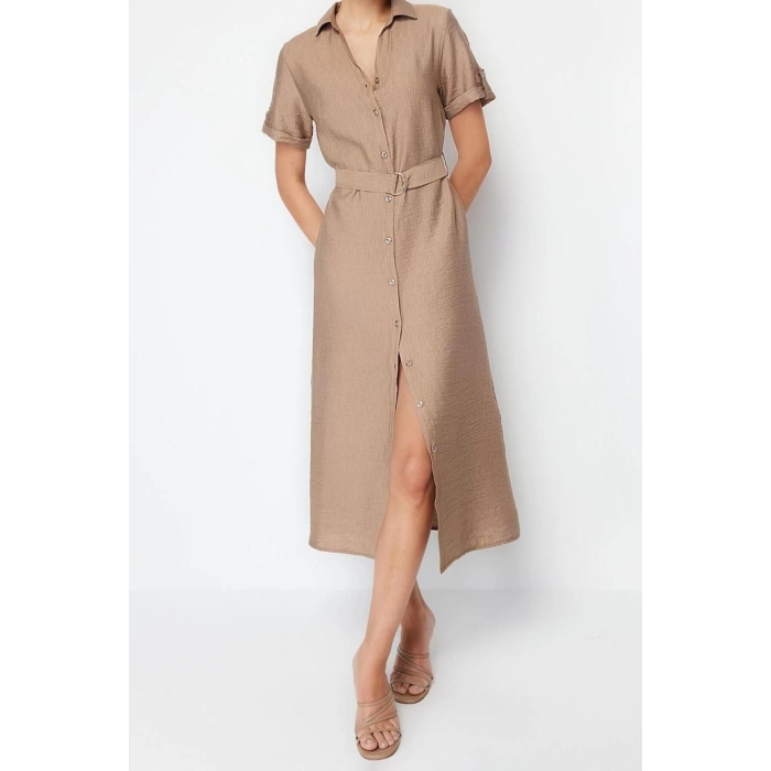 Fashion Fit Graduation Prom Finike Woven Strapless Sleeveless Sleeve Skater Midi Length Dress
