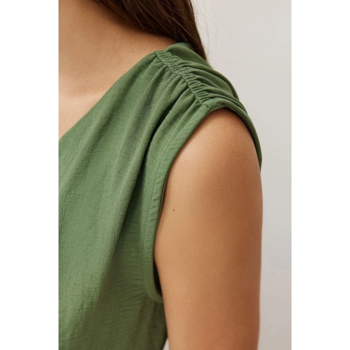 Fashion Regular Casual Daily Aerobin Woven V Neck Sleeveless Sleeve Shirt Dress Maxi Length Dress